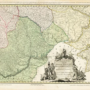Map of Europe with the shift of borders in the course of the Russo-Turkish War (1787-1792), c