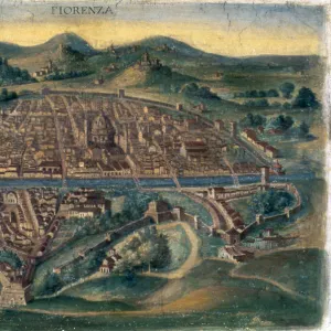 Map of Florence, 15th century