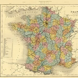Map of France, c1872. Creator: Unknown