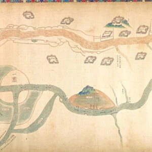 Map of the Grand Canal from Beijing to the Yangzi River, late 18th or early 19th century