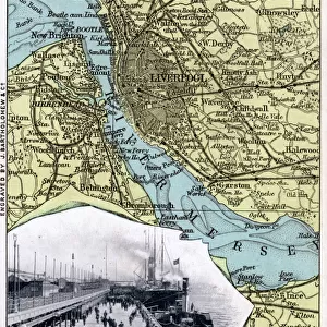 Map of Liverpool, Merseyside, 1903. Artist: John Walker