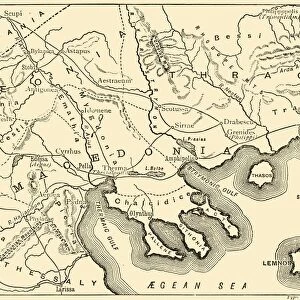 Map of Macedon and the Adjacent Districts, 1890. Creator: Unknown