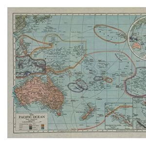 Map of the Pacific Ocean, c1910s. Artist: Emery Walker Ltd
