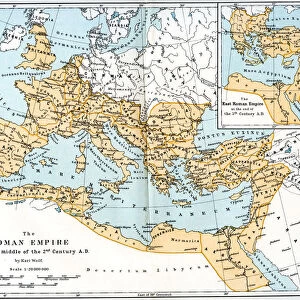Map of the Roman Empire, 2nd century AD, (1902)