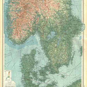 Map of Southern Scandinavia and Denmark