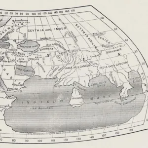 Map of the World, According to Ptolemy, 1923. Creator: Agathodaemon of Alexandria