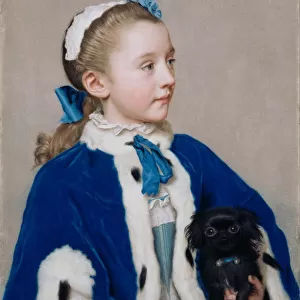 Maria Frederike van Reede-Athlone at Seven, 1755-1756. Artist: Liotard, Jean-Etienne