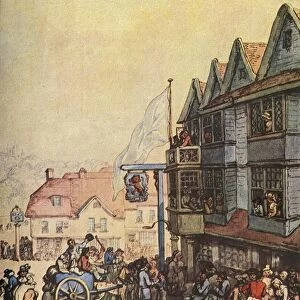 Market Day outside the Old Red Lion at Greenwich, (1938). Artist: Thomas Rowlandson