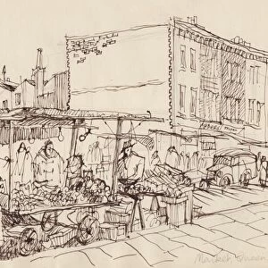 Market, Queens Crescent, c1950. Creator: Shirley Markham