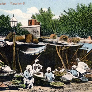 Market, Rawalpindi, India, early 20th century