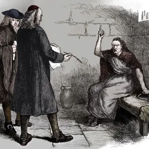 Martha Corey and her prosecutors, Salem, Massachusetts, c1692 (c1880) Martha Corey and her prosecutors, Salem, Massachusetts, c1692 (c1880)
