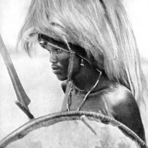 A Masai warrior, Africa, 1936. Artist: Wide World Photos