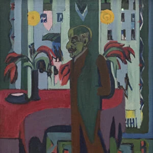 Max Liebermann in his studio, 1926-1928. Creator: Kirchner, Ernst Ludwig (1880-1938)