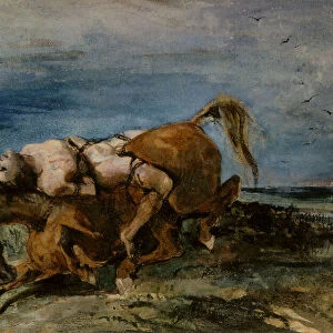 Mazeppa on the Dying Horse, 1824. Creator: Delacroix, Eugene (1798-1863)