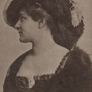 Mdme. de Bebian, from the Actresses series (N67) promoting Virginia Brights Cigarettes