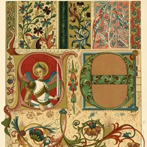 Medieval illuminated manuscripts, (1898). Creator: Unknown