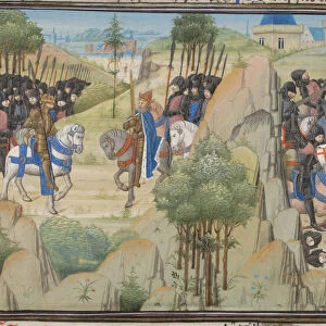 Meeting of Conrad III of Germany and Louis VII of France. Miniature from the Historia by William of Tyre, 1460s. Artist: Anonymous