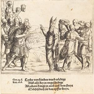 Melchizedek with Bread and Wine, 1547. Creator: Augustin Hirschvogel