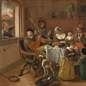 The Merry Family, 1668. Artist: Steen, Jan Havicksz (1626-1679)