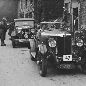 MG 18 / 80 of CF Dobson and Ford Model A of EAL Midgley at the MCC Sporting Trial, 1930