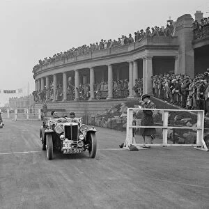 MG of JH Spencer competing in the Blackpool Rally, 1936. Artist: Bill Brunell