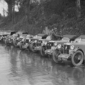 MG M types at the MCC Lands End Trial, Launceston, Cornwall, 1930. Artist: Bill Brunell