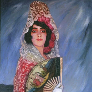 Mi Prima Candica con mantilla, c. 1913. Creator: Zuloaga y Zabaleto, Ignacio (1870-1945)