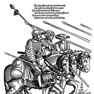 Military campaign of the Landsknechts. Artist: Schoen, Erhard (1491-1592)