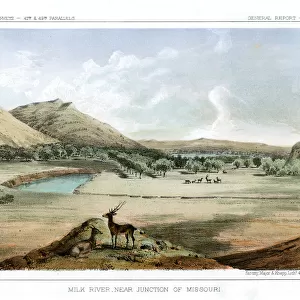 Milk River, Near Junction of Missouri, 1856. Artist: John Mix Stanley