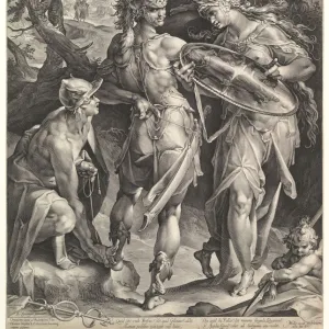 Minerva and Mercury Arming Perseus, 1604. Creators: Bartholomeus Spranger, Jan Muller