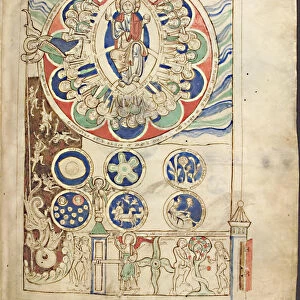 Miniature Initium creaturae dei from Liber Scivias by Hildegard of Bingen, ca 1220. Artist: Anonymous