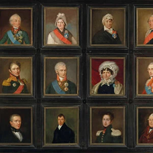 Twelve miniature portraits of the family of Natalia Zubova, nee Suvorova (1775-1844)