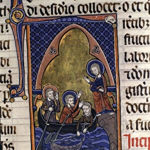 The miraculous catch, miniature in the Sacred Bible, volume IV