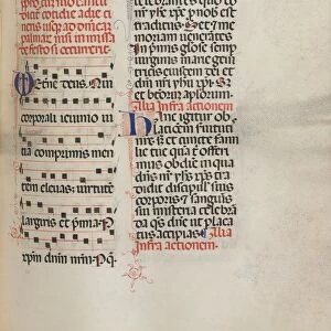 Missale: Fol. 178: Music for various ordinary prayers, 1469. Creator: Bartolommeo Caporali