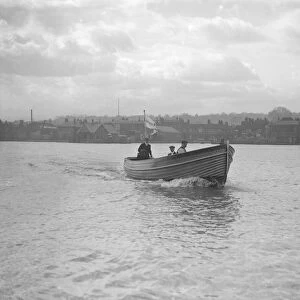 Mitcham motor launch Border Pride No3 under way, 1912. Creator: Kirk & Sons of Cowes