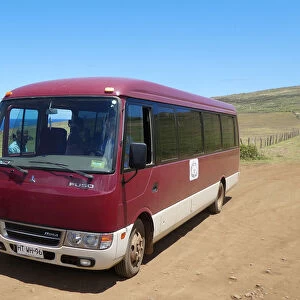 Mitsubishi Fuso tourist bus in Chile 2019. Creator: Unknown