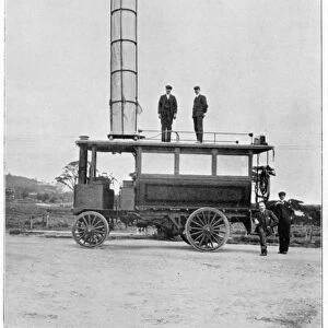 Mobile radio station used by Marconi, 1900