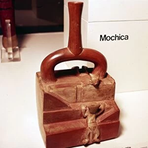 Mochica Stirrup Spout Pot, Peru, 1-750