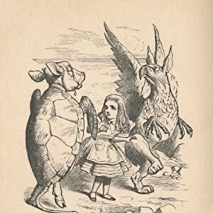 The Mock Turtle, Alice and The Gryphon, 1889. Artist: John Tenniel