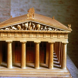 Model of the Temple of Aphaia at the Isle of Aegina, Greece, built c500-c480 BC