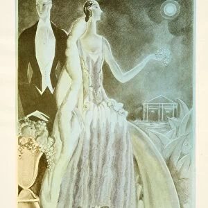 Mondscheinsonate, dress styled by Wiener, from Styl, pub. 1922 (pochoir Print)