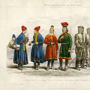 Mongol Race, Lapps and Esquimaux, 19th century. Artist: A Portier