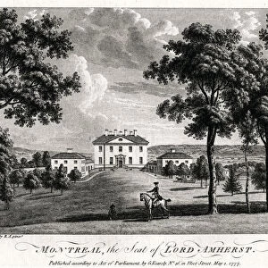 Montreal, the Seat of Lord Amherst, 1777. Artist: William Watts
