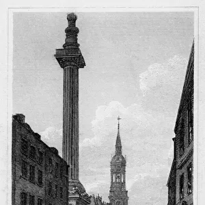 The Monument, City of London, 1817. Artist: J Greig
