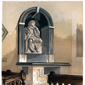 Monument to Francis Bacon, in St Michaels Church near St Albans, Hertfordshire, c1850