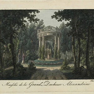 The monument to Grand Duchess Alexandra Pavlovna at Pavlovsk, 1810s. Creator: Thurner