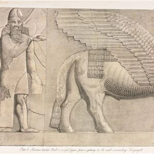 Monuments of Ninevah: Plate 3, Human-headed Bull and Winged Figure... 1853. Creator