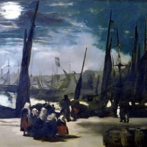 Moonlight over the Port of Boulogne, 1869. Artist: Edouard Manet
