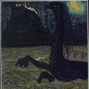 Moonlit night, 1907. Artist: Kandinsky, Wassily Vasilyevich (1866-1944)