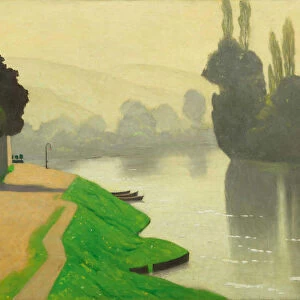 Morning Mist at Andelys, 1917. Creator: Vallotton, Felix Edouard (1865-1925)